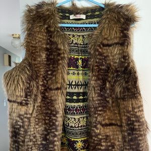 Faux fur vest
